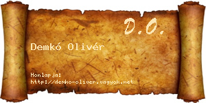 Demkó Olivér névjegykártya