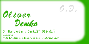 oliver demko business card